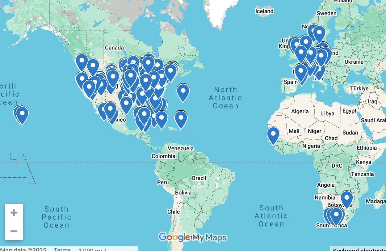 Roger Hunt Travel Map Sandals and Beaches Resorts